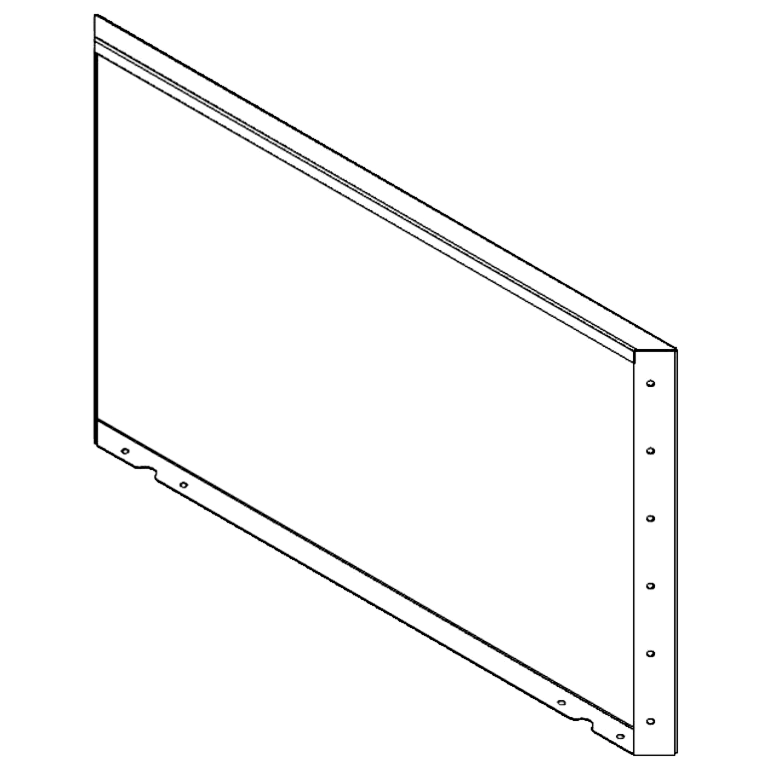 Pulverbeschichtete Stahlplatte 60 x 100 cm