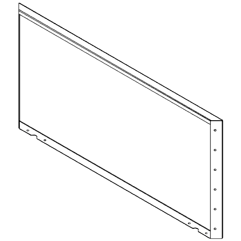 Pulverbeschichtete Stahlplatte 60 x 120 cm