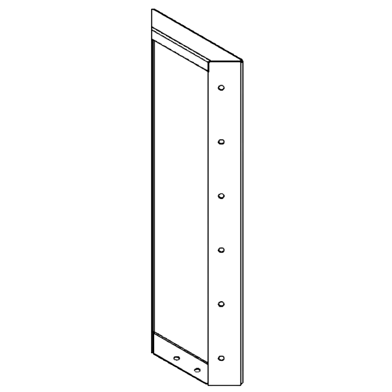 Cortenstahlplatte 60 x 20 cm