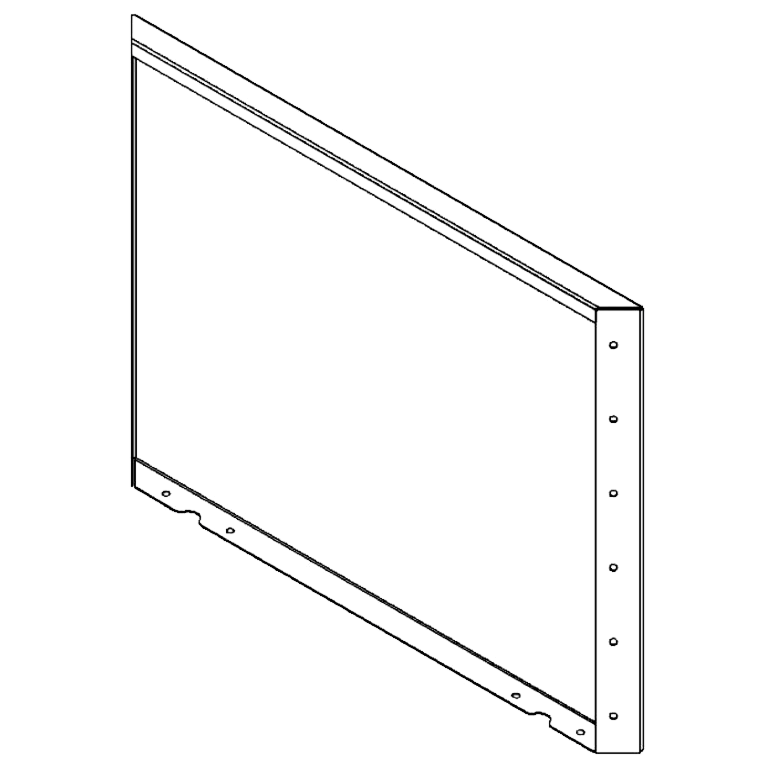 Pulverbeschichtete Stahlplatte 60 x 80 cm