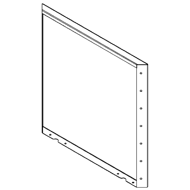 Pulverbeschichtete Stahlplatte 70 x 70 cm