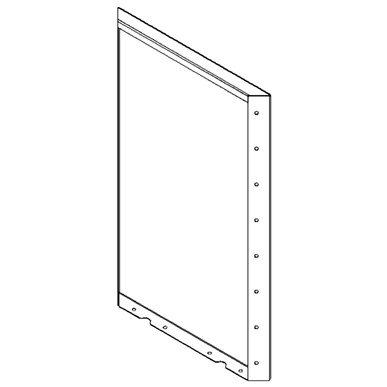 Cortenstahlplatte 80 x 50 cm
