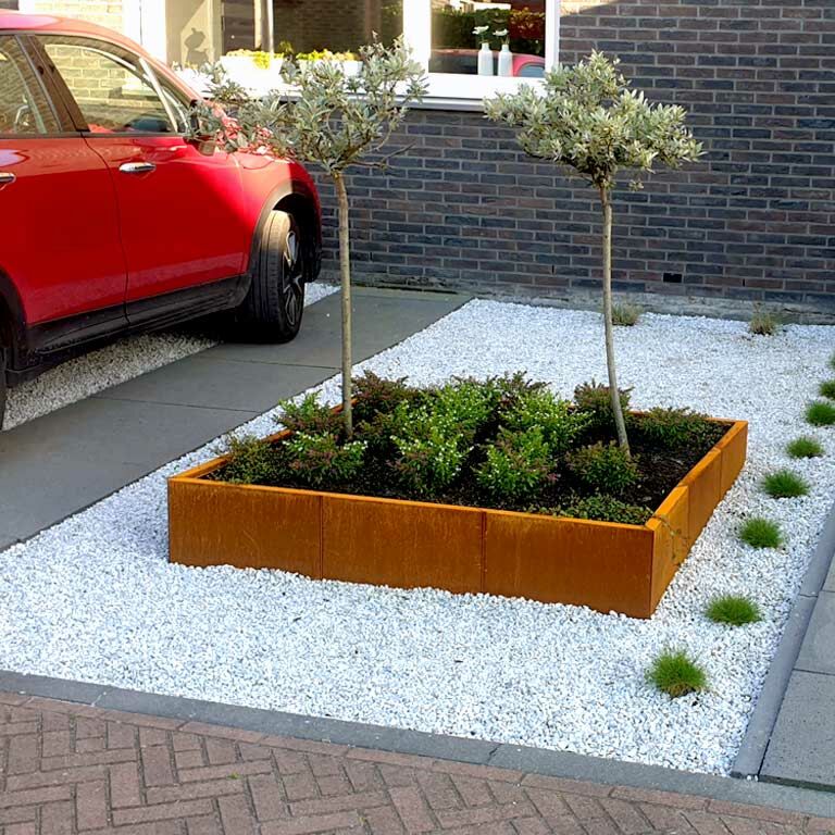 Hochbeet aus Cortenstahl Miami xxl 150 x 150 cm