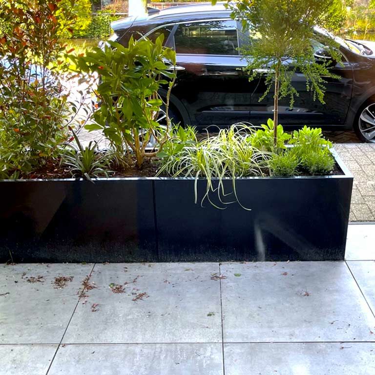 Hochbeet aus pulverbeschichtetem Stahl Texas xxl 240 x 50 cm