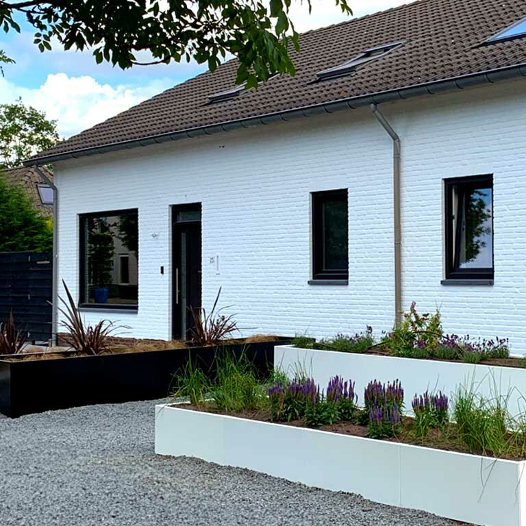 Hochbeet aus pulverbeschichtetem Stahl Texas xxl 400 x 100 cm