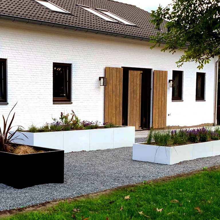 Hochbeet aus pulverbeschichtetem Stahl Texas xxl 480 x 120 cm
