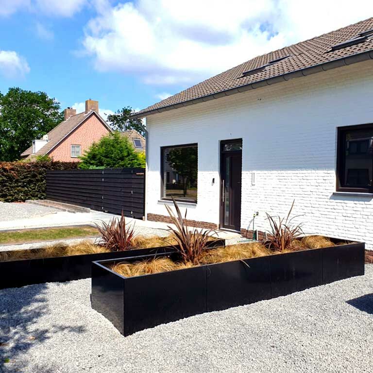 Hochbeet aus pulverbeschichtetem Stahl Texas xxl 480 x 100 cm