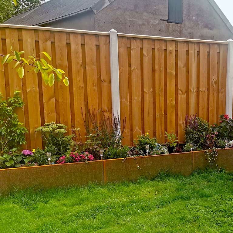 Hochbeet aus Cortenstahl Texas xxl 480 x 80 cm