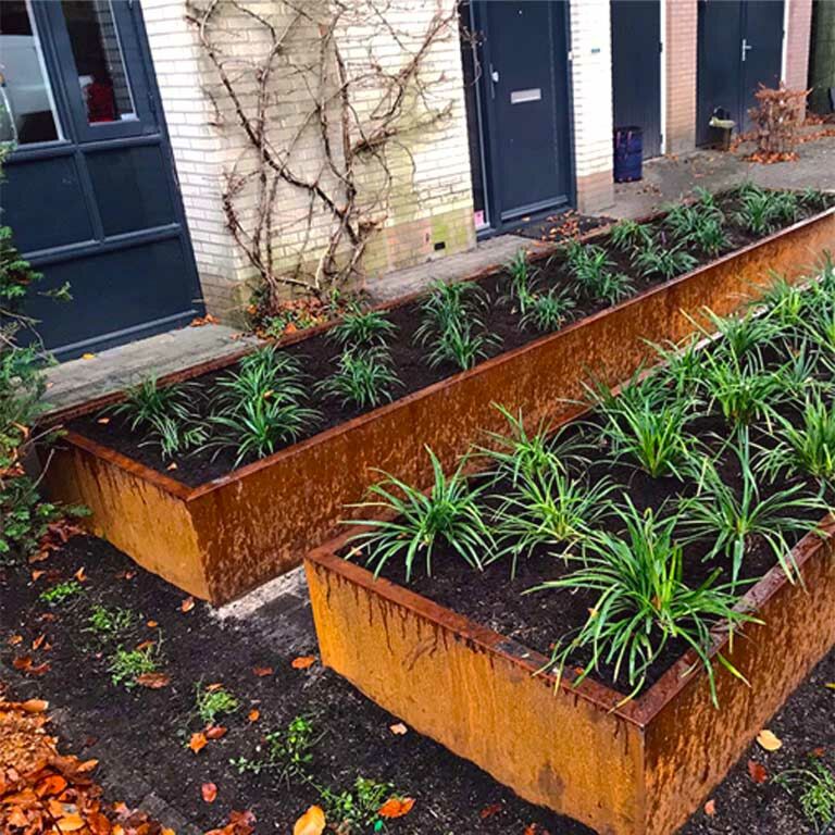 Hochbeet aus Cortenstahl Texas xxl 500 x 100 cm