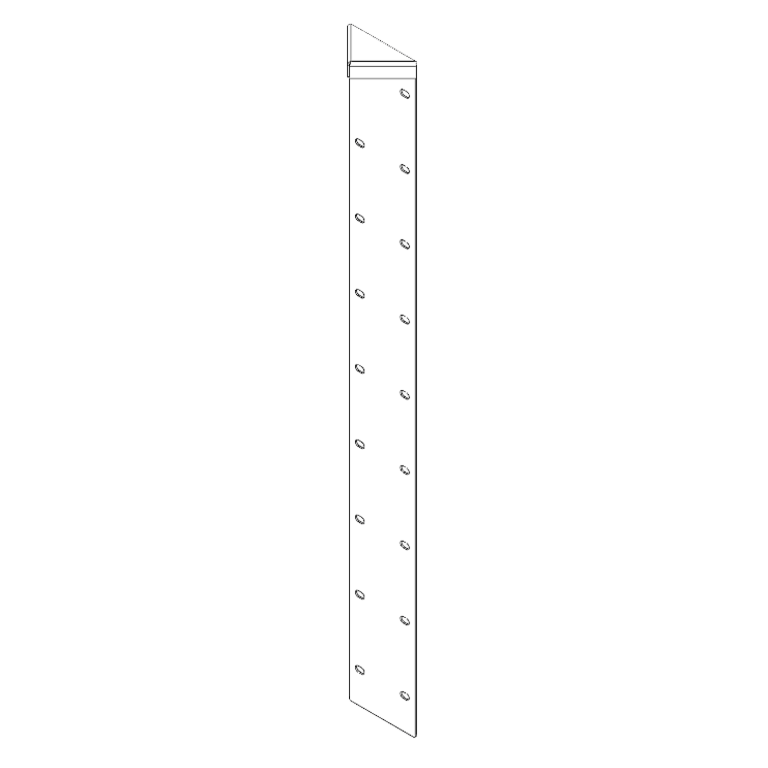 Cortenstahl Eckstück 180° 100 cm