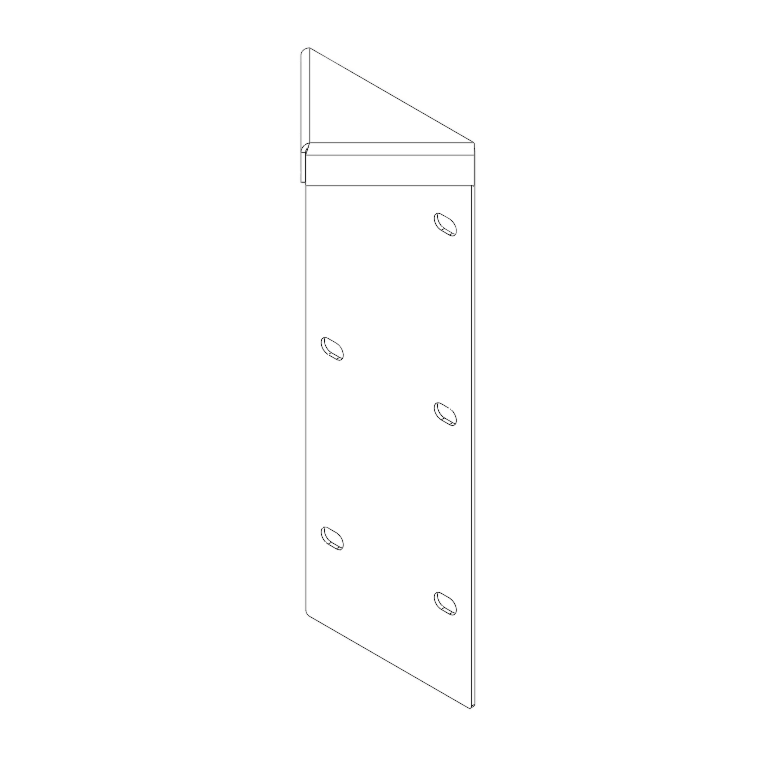 Pulverbeschichtete Eckstück 180° 30 cm