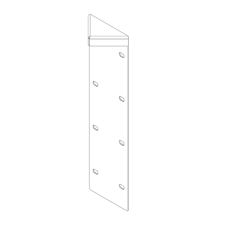 Cortenstahl Eckstück 180° 40 cm