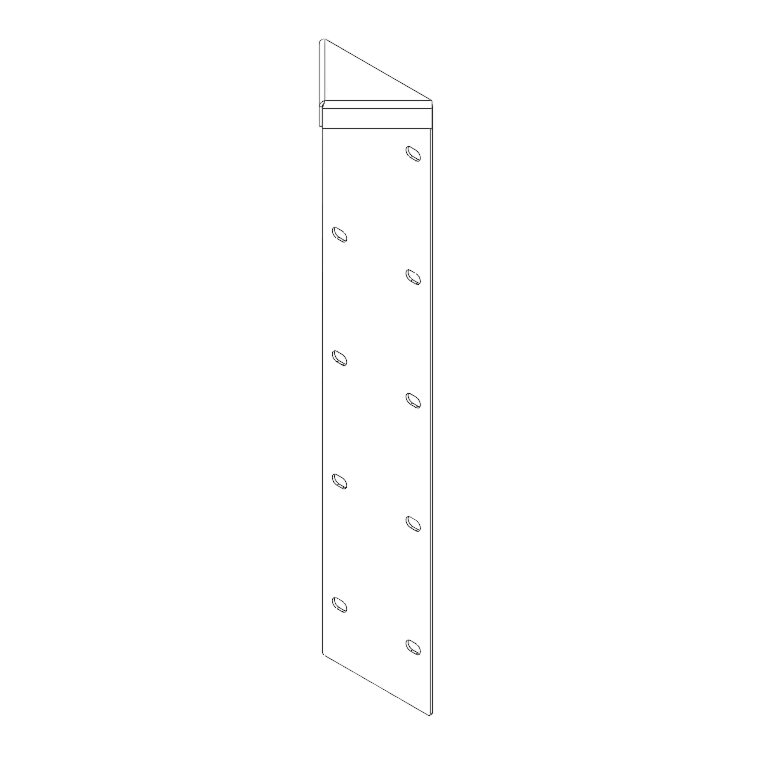 Cortenstahl Eckstück 180° 50 cm