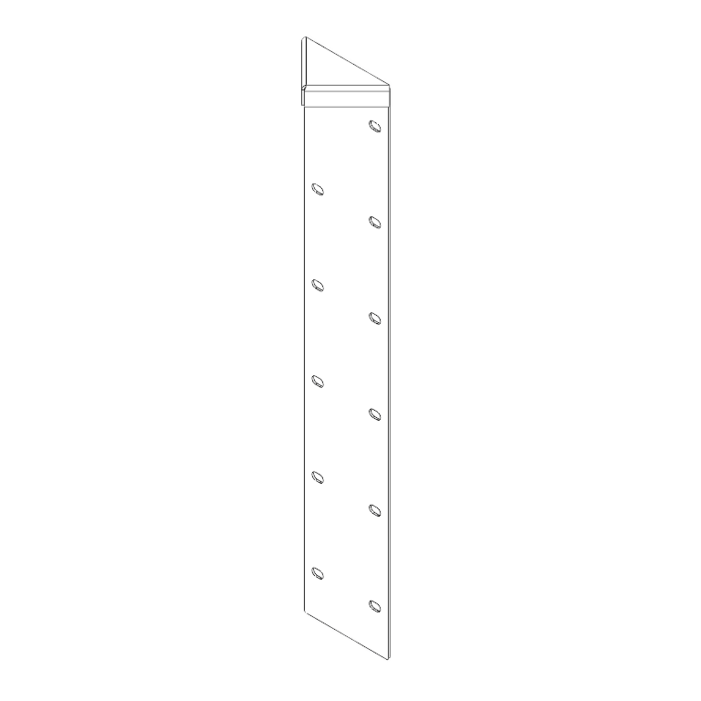 Cortenstahl Eckstück 180° 60 cm