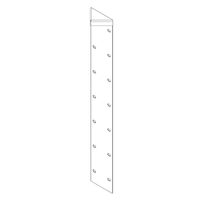 Pulverbeschichtete Eckstück 180° 70 cm