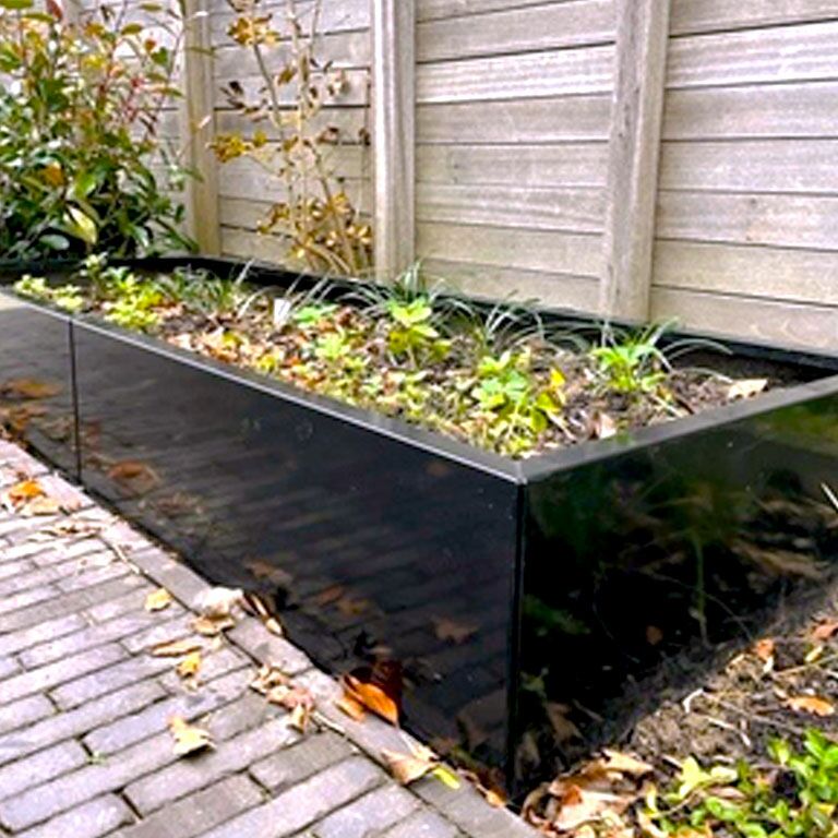 Hochbeet aus pulverbeschichtetem Stahl Texas xxl 480 x 80 cm