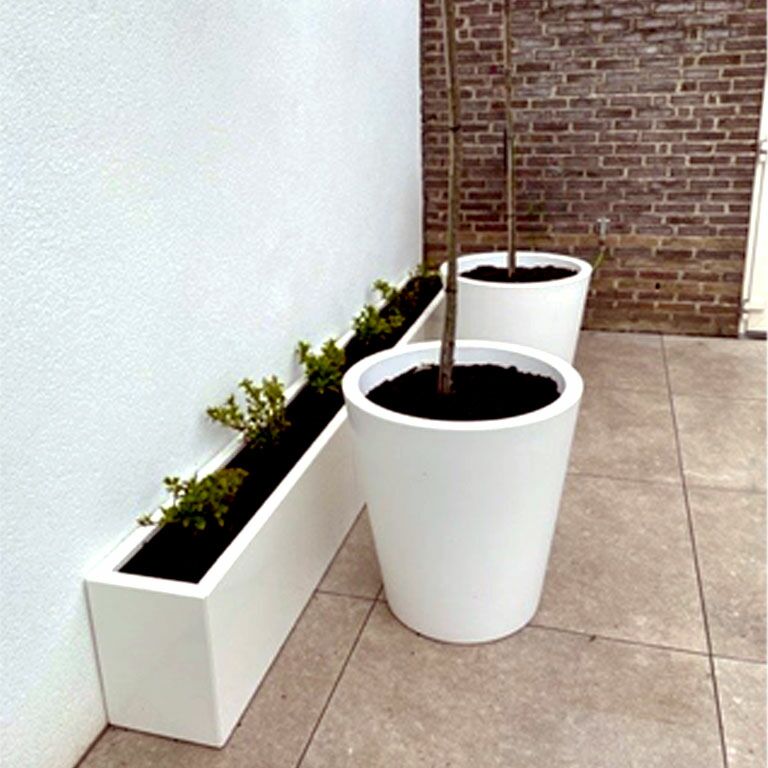 Hochbeet aus pulverbeschichtetem Stahl Texas xxl 300 x 30 cm