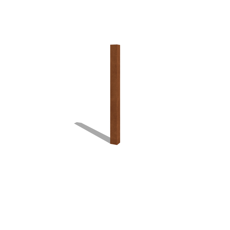 Zaunpfosten aus Cortenstahl 150 cm