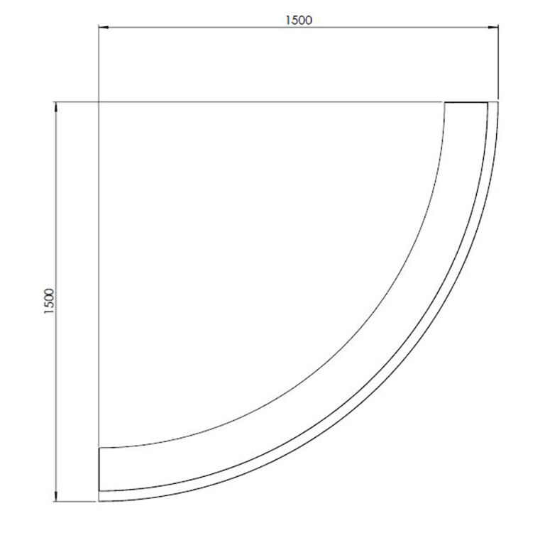 Stützwand aus Cortenstahl Außenbogen 1500x1500mm (Höhe 600mm)