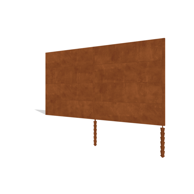 Sichtschutzzaun aus Cortenstahl H4 Set 372 cm