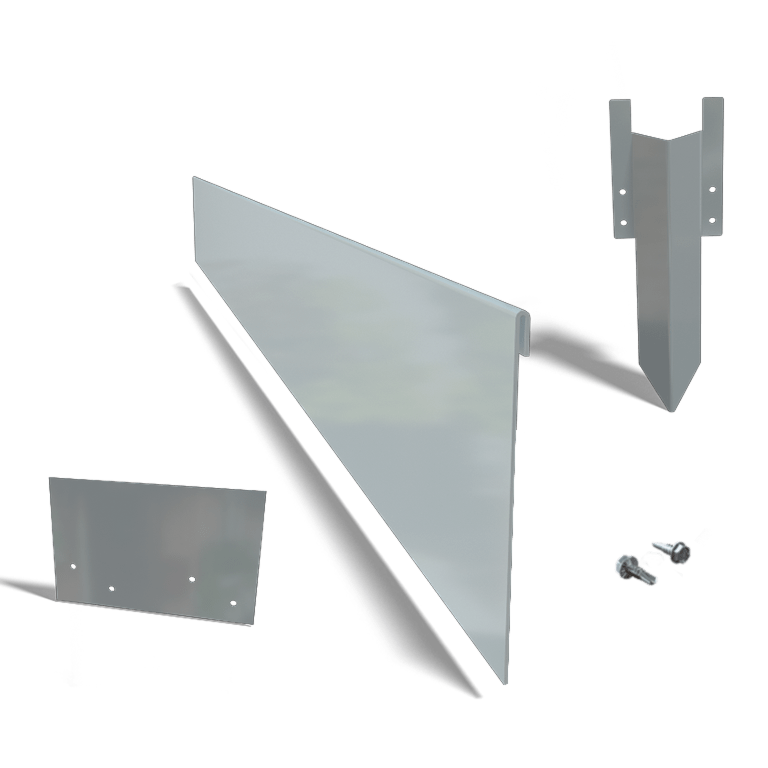 Einfassung abgeflacht aus verzinktem Stahl 13 cm kompletter Satz pro 15 meter