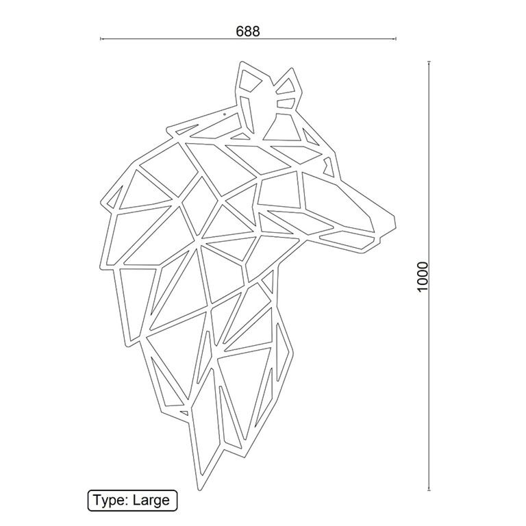 Wanddekoration aus Metall Wolf 2.0