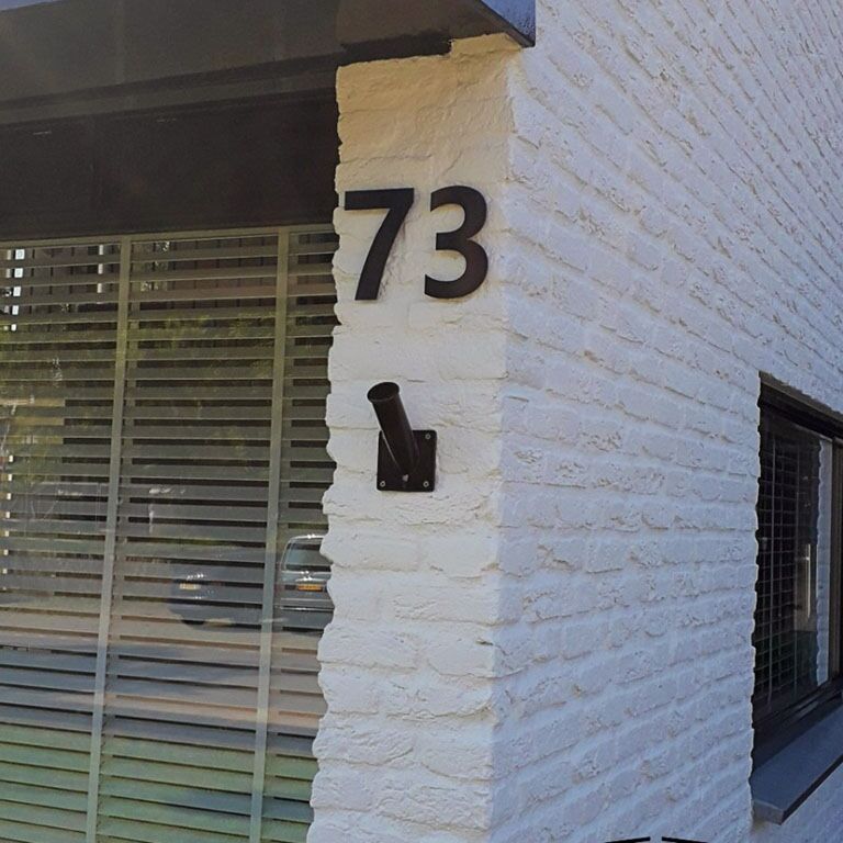 Schwarze Hausnummern aus Edelstahl 6 - 15 cm