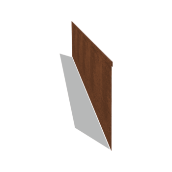 Beeteinfassung abgeflacht aus Cortenstahl 35 cm (Länge 240 cm)