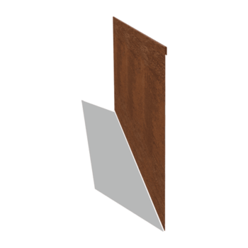Beeteinfassung abgeflacht aus Cortenstahl 45 cm (Länge 150 cm)