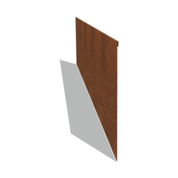Beeteinfassung abgeflacht aus Cortenstahl 45 cm (Länge 240 cm)