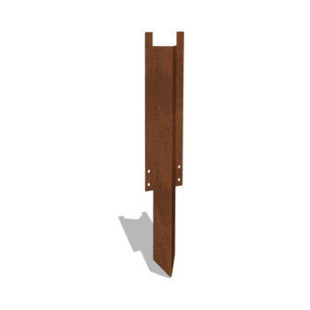 Erdspieß aus Cortenstahl Hoch 34 - 37,5 cm
