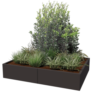 Hochbeet XXL aus Stahl - Rechteckig - 160 x 120 x 60 cm - RAL9005 matte (schwarz) - Ohne Bodenplatte Hochbeet XXL aus Stahl - Rechteckig - 160 x 120 x 60 cm - RAL9005 matte (schwarz) - Ohne Bodenplatte