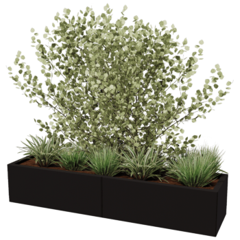 Hochbeet XXL aus Stahl - Rechteckig - 160 x 40 x 60 cm - Andere RAL farbe - Ohne Bodenplatte