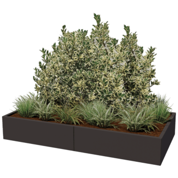 Hochbeet XXL aus Stahl - Rechteckig - 200 x 100 x 30 cm - Andere RAL farbe - Ohne Bodenplatte