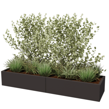 Hochbeet XXL aus Stahl - Rechteckig - 200 x 50 x 30 cm - Andere RAL farbe - Ohne Bodenplatte