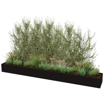 Hochbeet XXL aus Stahl - Rechteckig - 360 x 50 x 40 cm - Andere RAL farbe - Ohne Bodenplatte