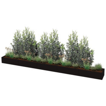 Hochbeet XXL aus Stahl - Rechteckig - 500 x 50 x 60 cm - Andere RAL farbe - Mit Bodenplatte Hochbeet XXL aus Stahl - Rechteckig - 500 x 50 x 60 cm - Andere RAL farbe - Mit Bodenplatte