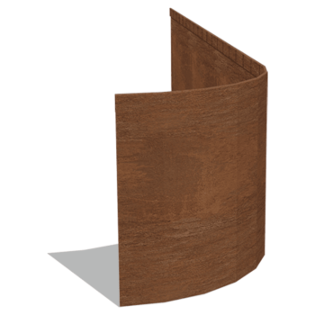 Beeteinfassung FLEX abgeflacht aus Cortenstahl 35 cm (Länge 150 cm)
