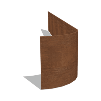 Beeteinfassung FLEX abgeflacht aus Cortenstahl 35 cm (Länge 240 cm)