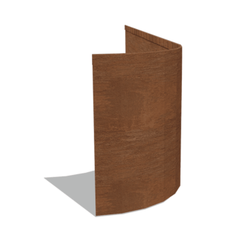 Beeteinfassung FLEX abgeflacht aus Cortenstahl 45 cm (Länge 150 cm)