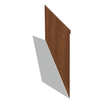 Beeteinfassung abgeflacht aus Cortenstahl 35 cm (Länge 150 cm)