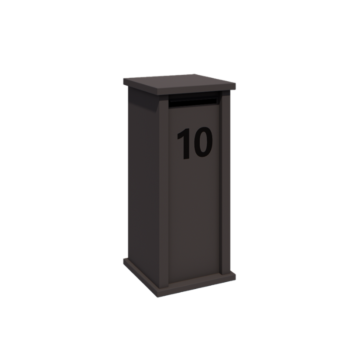 Briefkasten aus Stahl - Arizona S - 40 x 40 x 100 cm - RAL7016 matte (anthrazitgrau)