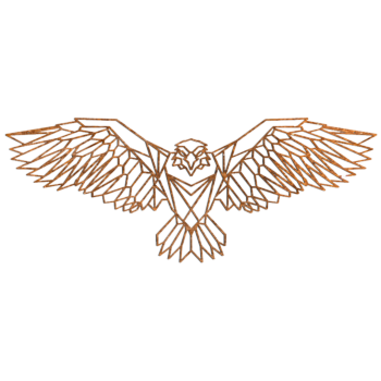 Cortenstahl Wanddeko - Adler Small - 23,5 x 60 cm