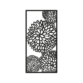 Wanddeko aus Metall - Blume 2.0 Small - 60 x 30,1 cm