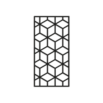 Wanddeko aus Metall - Geometrische Formen 2.0 Large - 100 x 50 cm