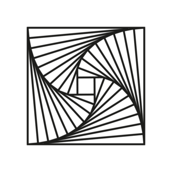 Wanddeko aus Metall - Geometrische Formen 3.0 Small - 30 x 30 cm