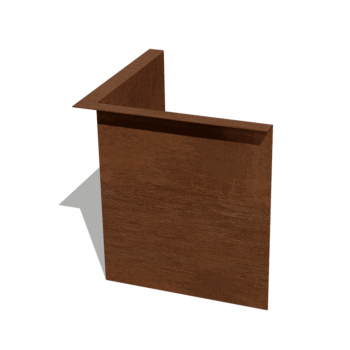 Beeteinfassung gebogen aus Cortenstahl 34 cm Innenwinkel
