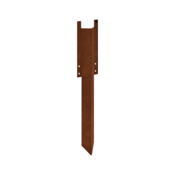 Cortenstahl Erdspieß - Höhe Beeteinfassung 34 / 37,5 cm