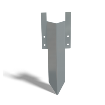 Erdspieß aus verzinktem Stahl Niedrig 12 - 15 cm