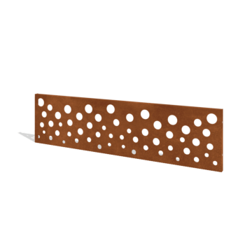 Sichtschutzzaun aus Cortenstahl H Paneel B 180 x 47,5 cm